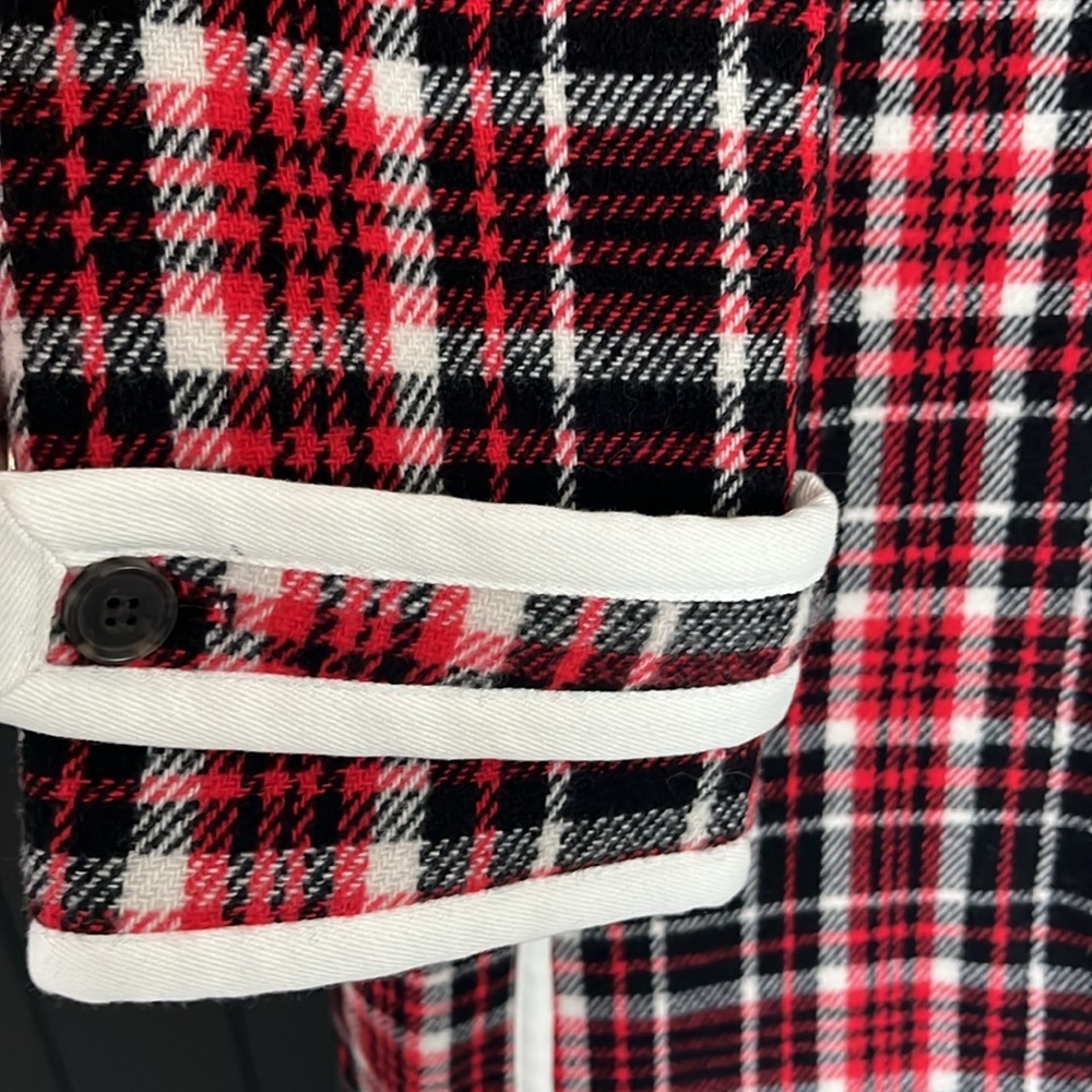 BRAND NEW JCrew Collection car coat in winter plaid Italian stadium-cloth wool. - Picture 11 of 16
